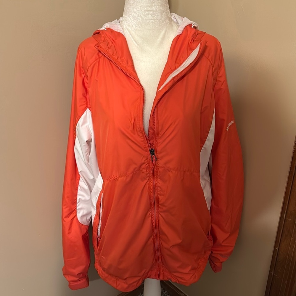 Columbia Women's Pink Organge and White Jacket - Picture 1 of 6
